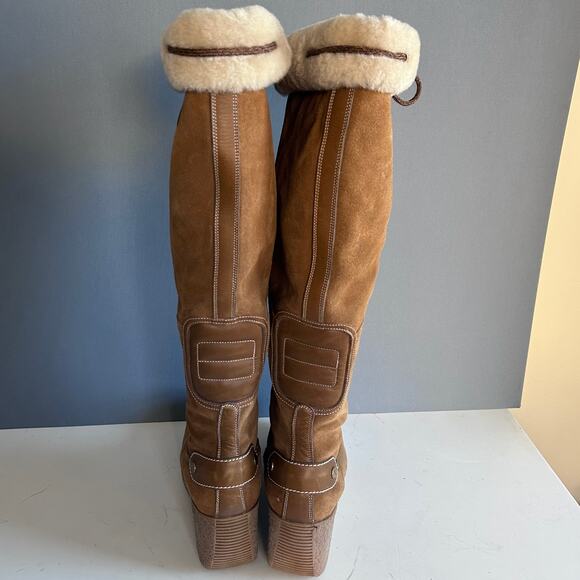 Cole Haan boots women's size 9 over the knee sherpa shearling sheepskin tall - Picture 3 of 16